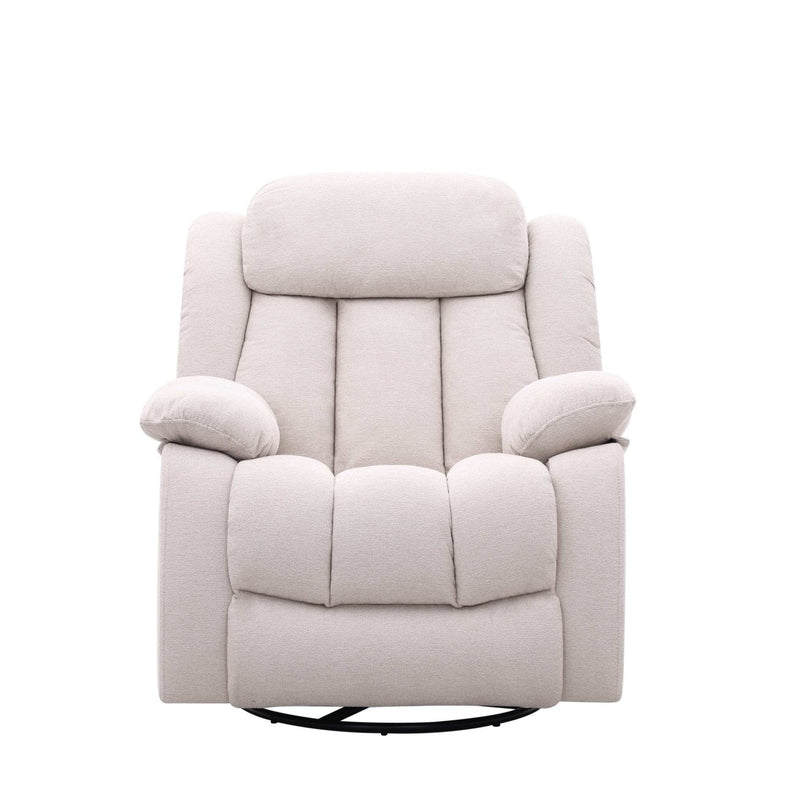 Lena Beige Swivel Recliner with Glider - Al Rugaib Furniture