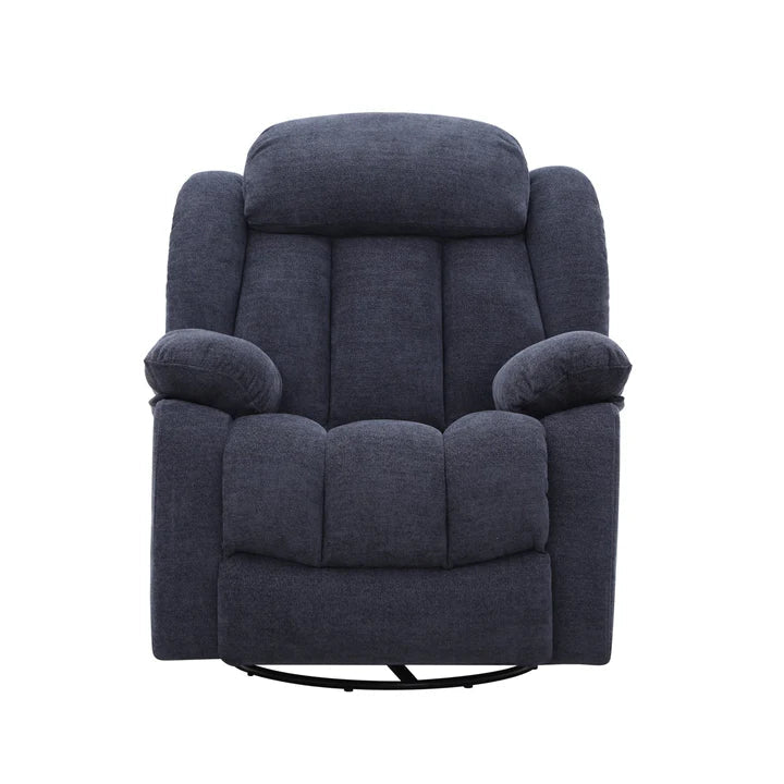 Lena Blue Swivel Recliner with Glider Recliners| Roots Furniture