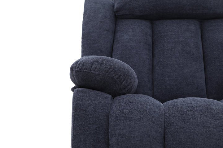 Lena Blue Swivel Recliner with Glider Recliners| Roots Furniture