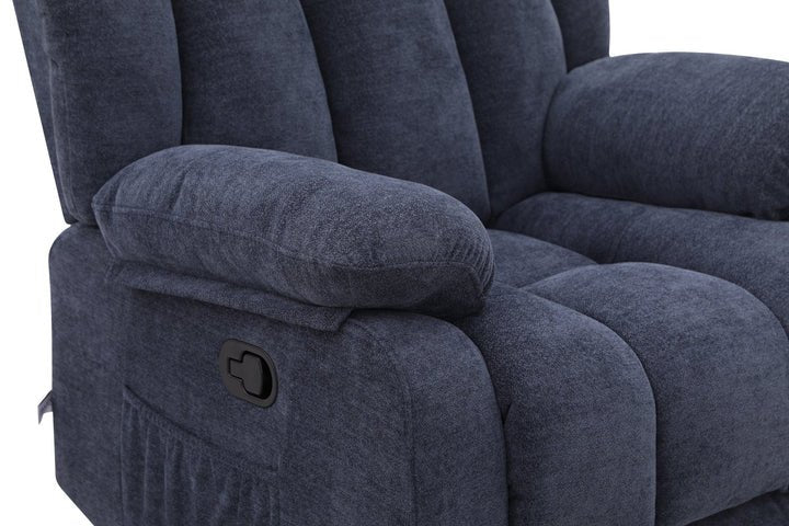 Lena Blue Swivel Recliner with Glider Recliners| Roots Furniture