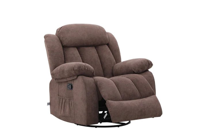 Lena Brown Swivel Recliner with Glider Recliners| Roots Furniture