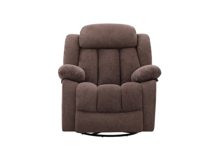 Lena Brown Swivel Recliner with Glider Recliners| Roots Furniture