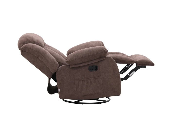 Lena Brown Swivel Recliner with Glider Recliners| Roots Furniture