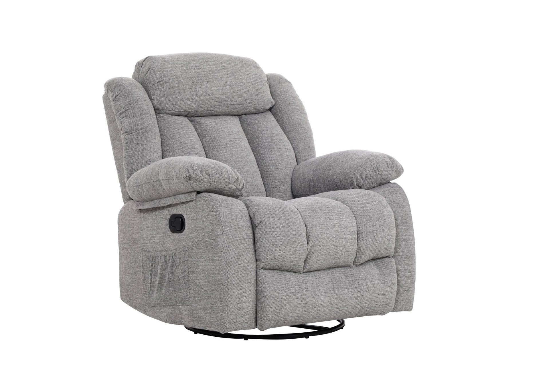 Lena Grey Swivel Recliner with Glider Recliners| Roots Furniture