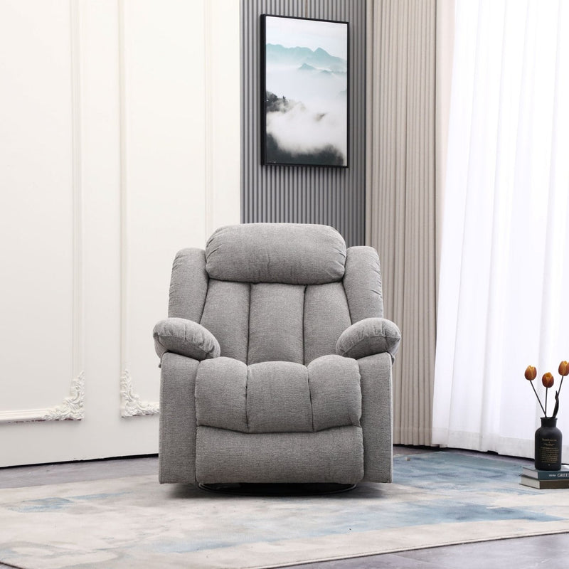 Sale Lena Grey Swivel Recliner with Glider Roots Furniture Sale price 1,195.00 1,195.00 Regular price 1,385.00 1,385.00