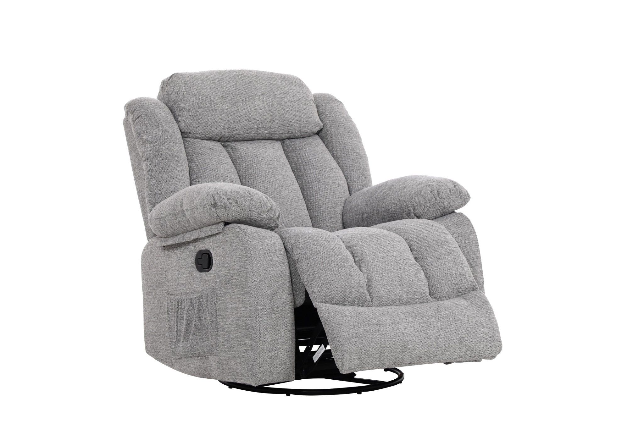Lena Grey Swivel Recliner with Glider Recliners| Roots Furniture