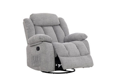Lena Grey Swivel Recliner with Glider - Al Rugaib Furniture
