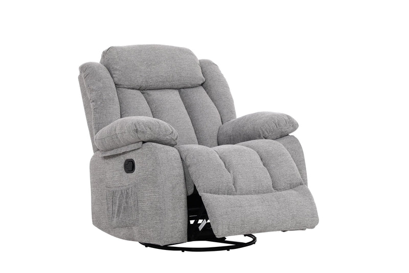 Lena Grey Swivel Recliner with Glider - Al Rugaib Furniture