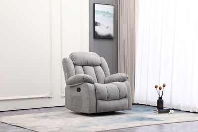 Lena Grey Swivel Recliner with Glider - Al Rugaib Furniture