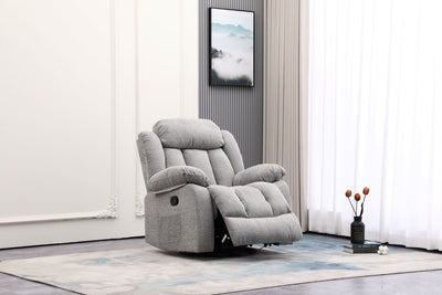 Lena Grey Swivel Recliner with Glider - Al Rugaib Furniture