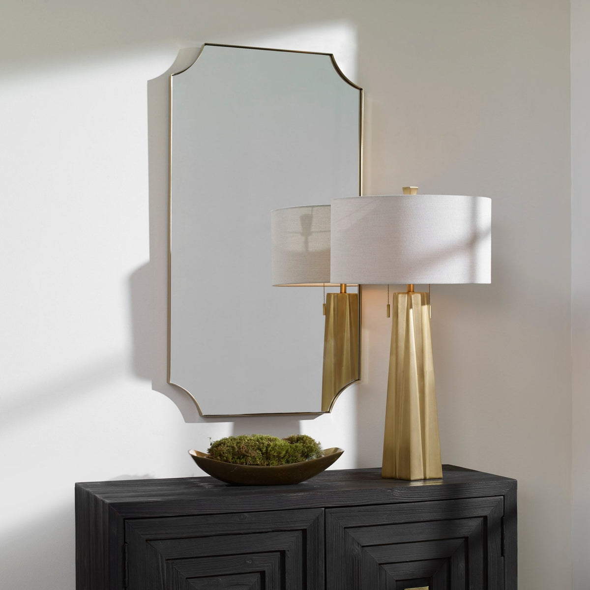 Lennox Brass Mirror Mirrors| Uttermost
