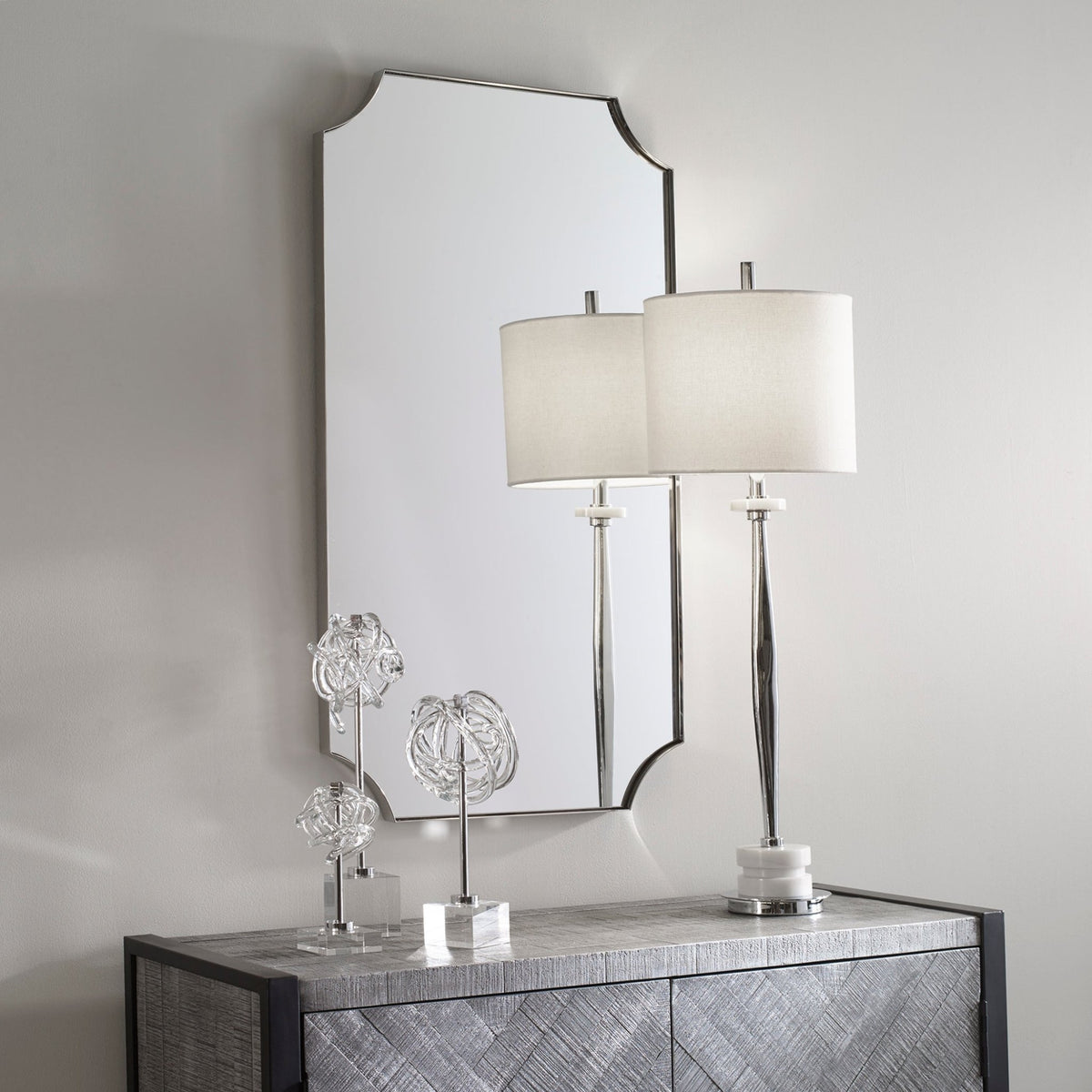 Lennox Nickel Mirror Mirrors| Uttermost