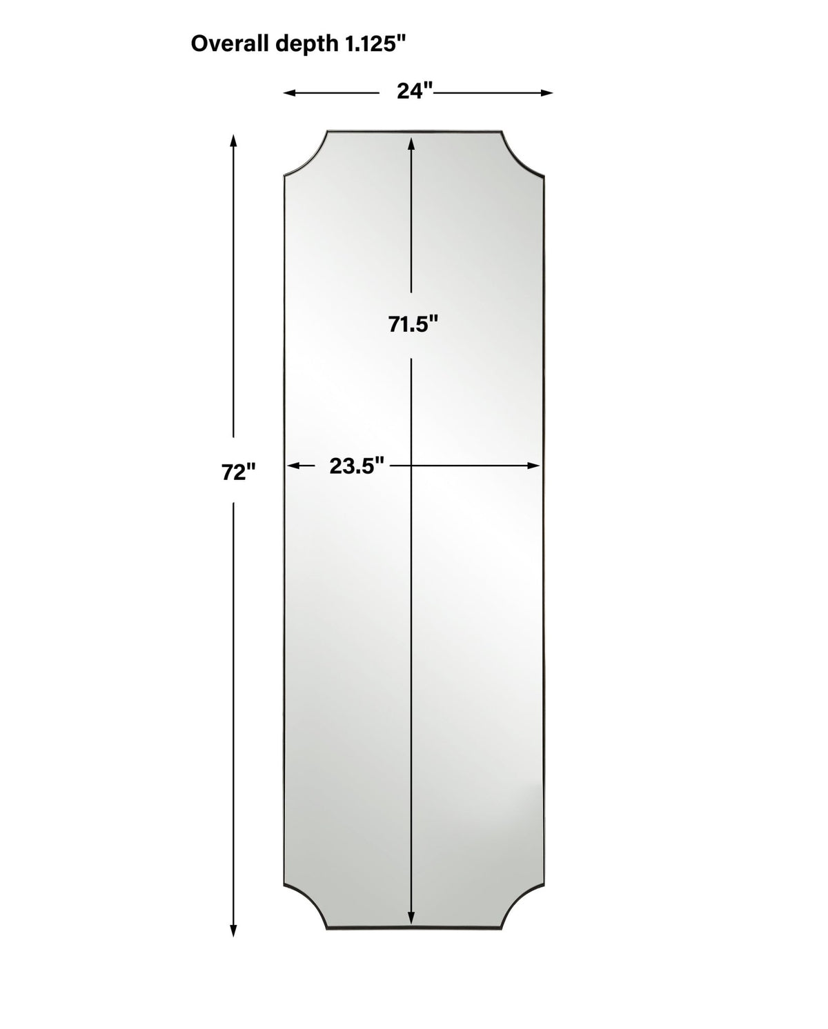 Lennox Tall Mirror, Nickel Mirrors| Uttermost