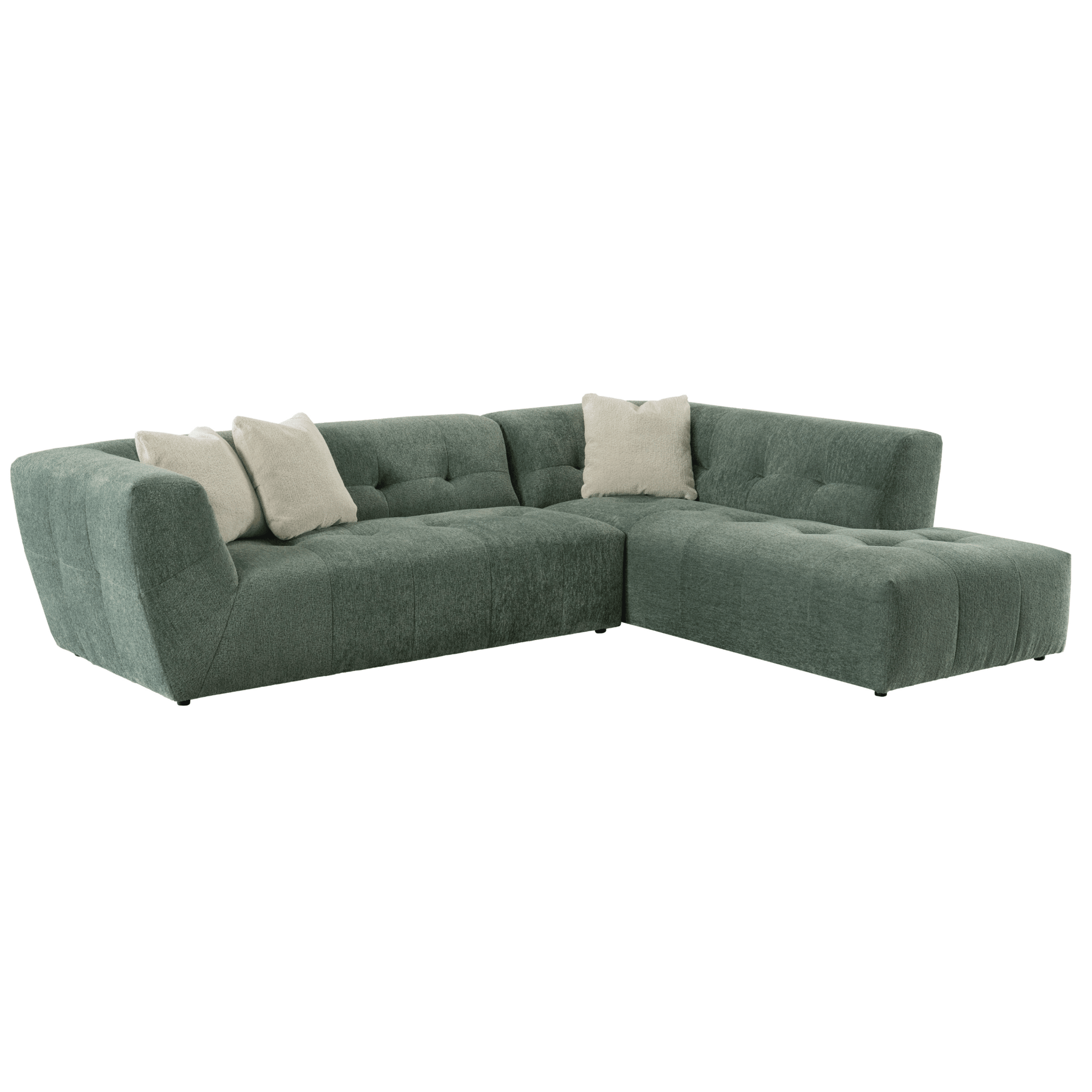 Leo Green Left Arm Facing Sofa Sectionals| Roots Furniture