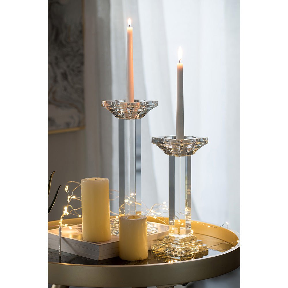 Leon Crystal Pillar Candle Holder, Medium Candle Holders| Roots Furniture