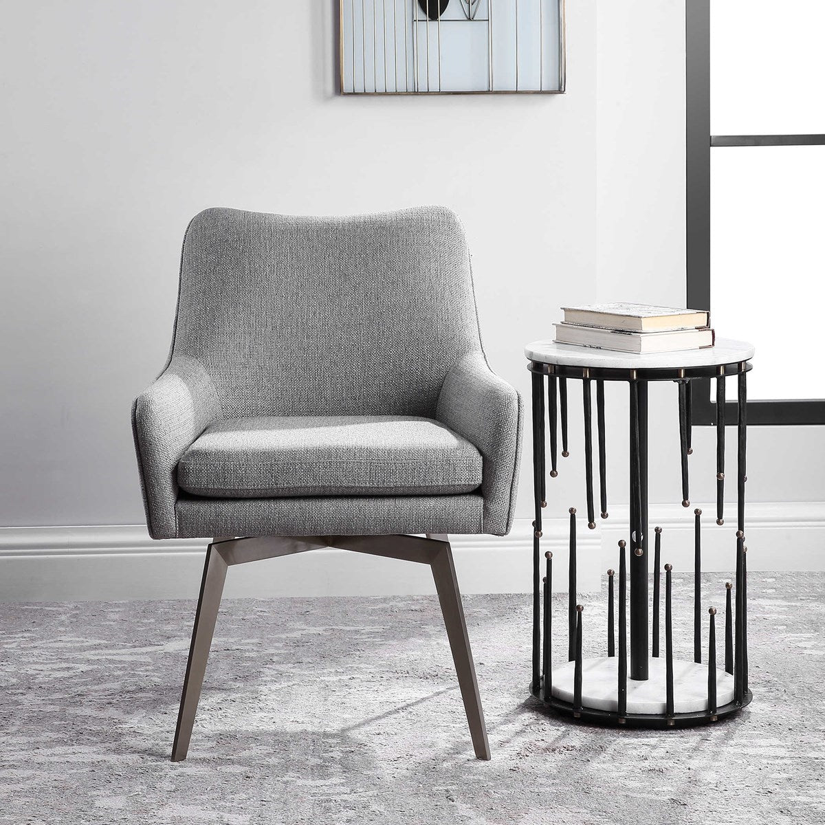 Let'S Twist Dining Chair, Gray Dining Chairs| Uttermost