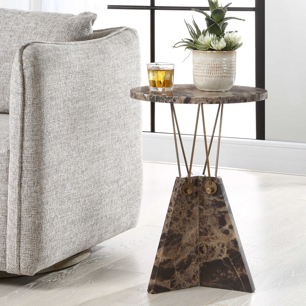 Levitate Marble Accent Table Accent & End Tables| Uttermost