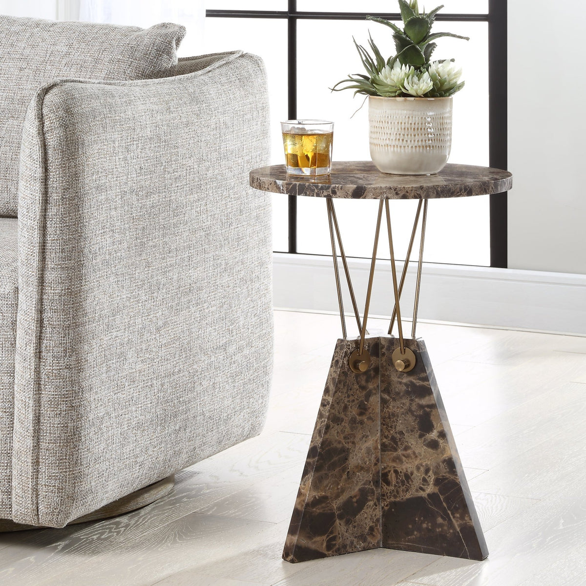 Levitate Marble Accent Table Accent & End Tables| Uttermost