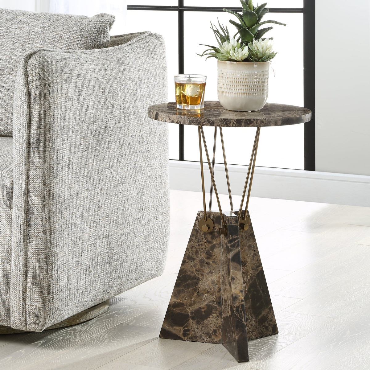 Levitate Marble Accent Table Accent & End Tables| Uttermost