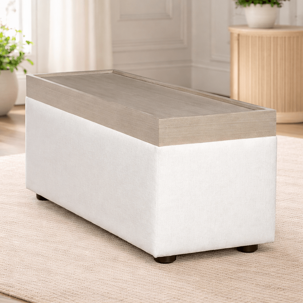 Libby Langdon Francis Upholstered Table Ottoman Ottomans| Fairfield Chair