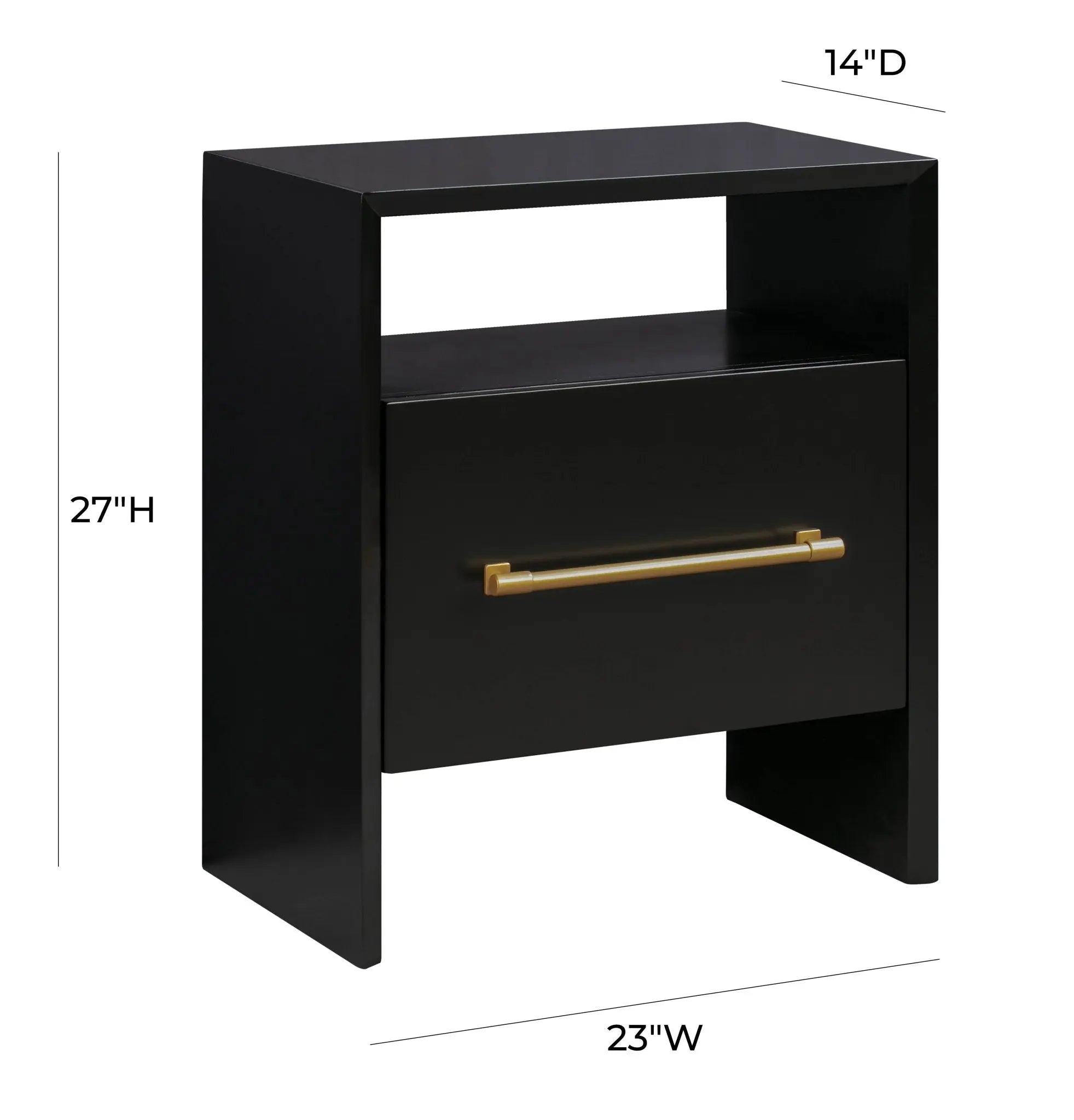 Libre Black Nightstand Nightstands| TOV