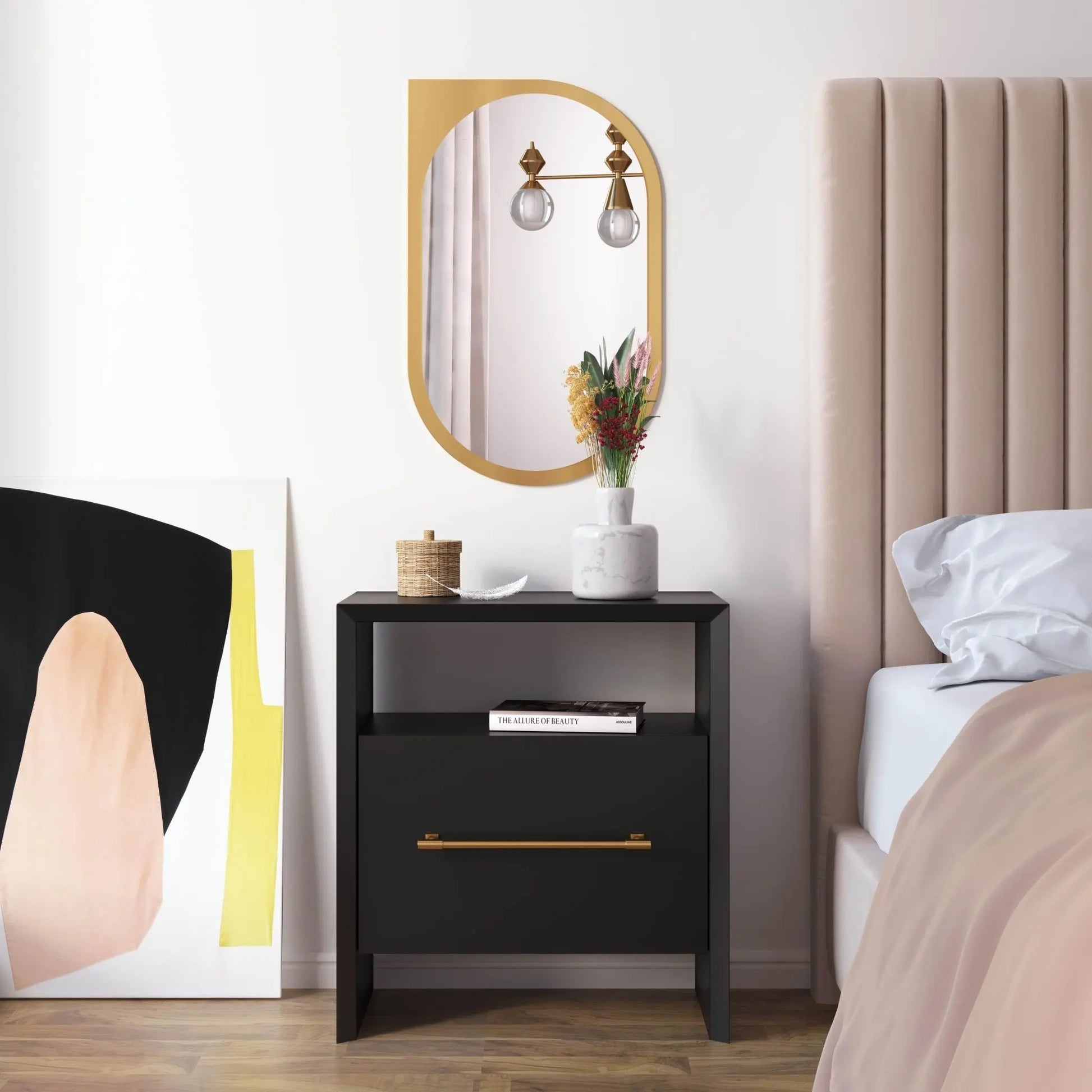 Libre Black Nightstand Nightstands| TOV