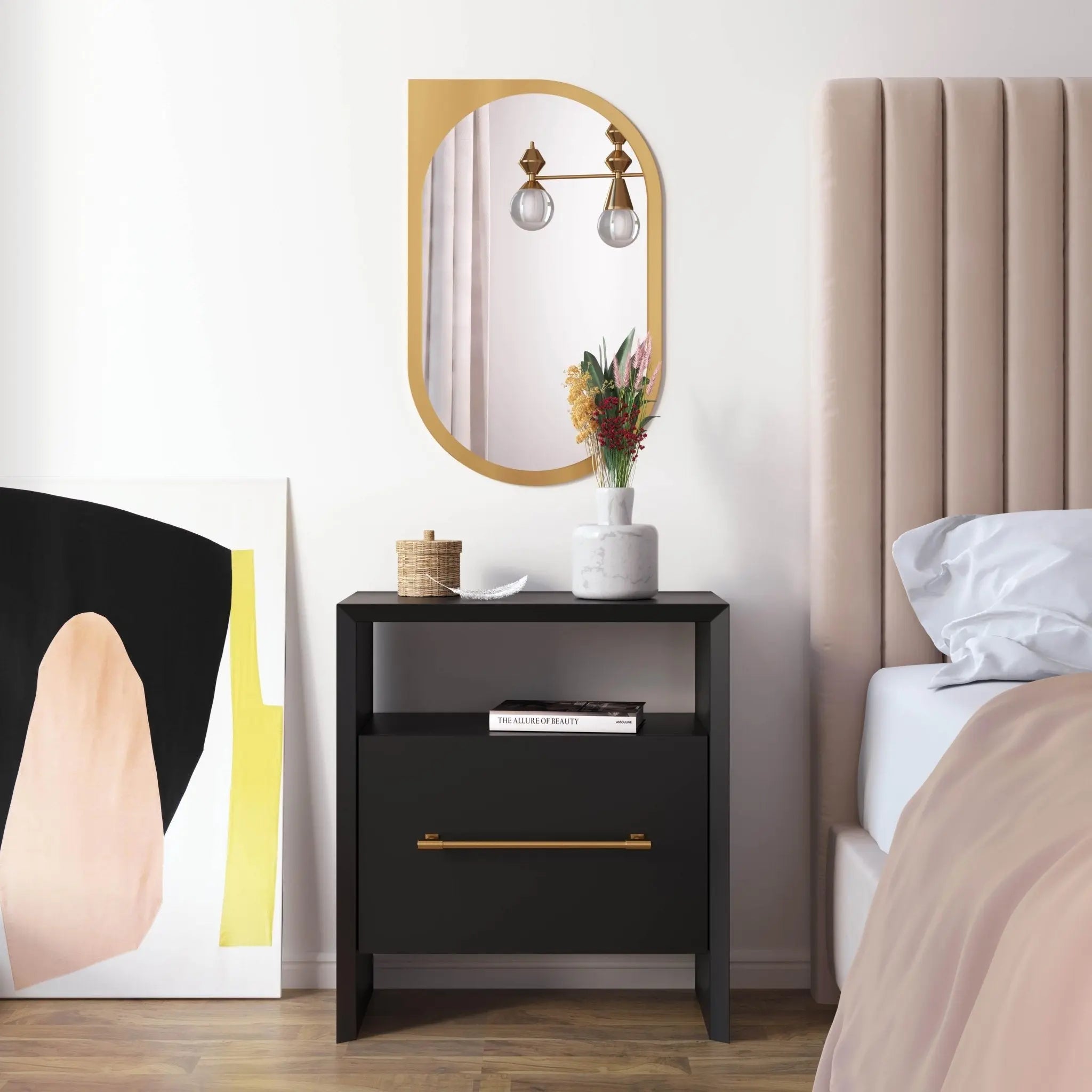 Libre Black Nightstand Nightstands| TOV