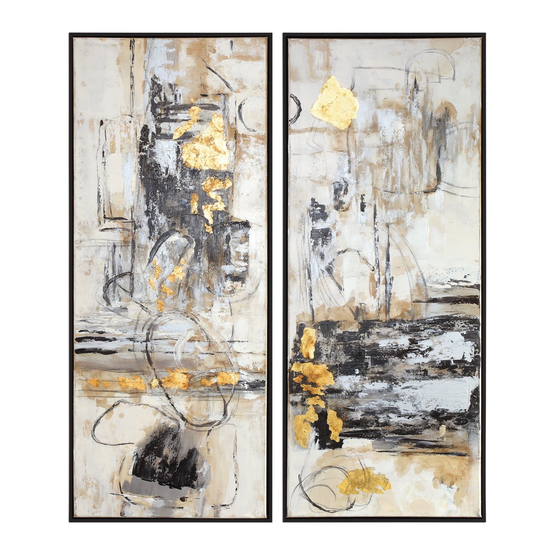 Life Scenes Hand Painted Canvases, S/2 Paintings & Pictures| Uttermost