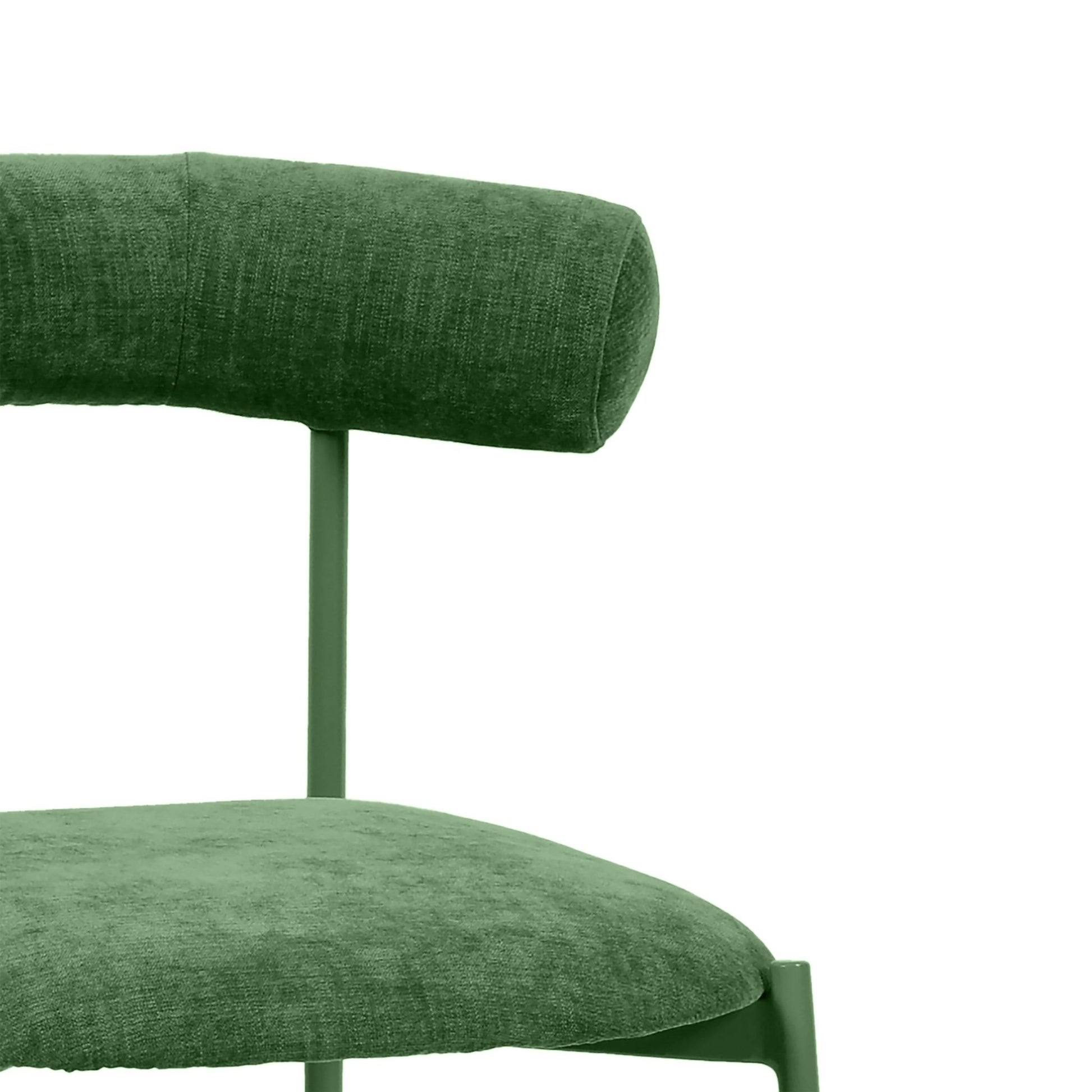 Liliana Forest Green Performance Velvet Counter Stool Stools| TOV