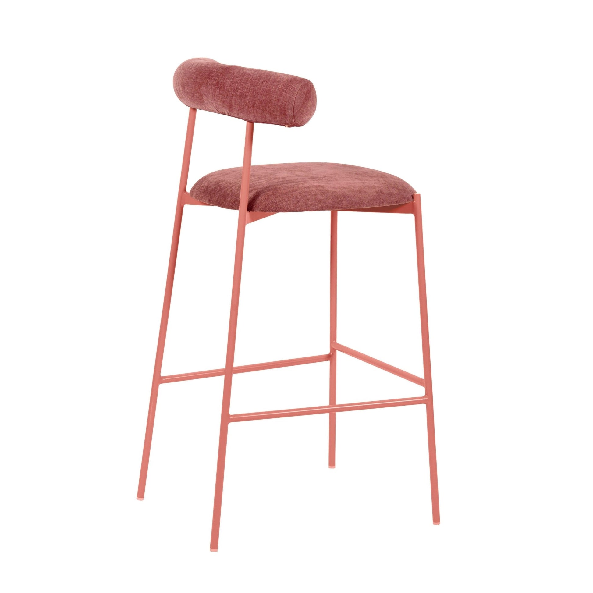 Liliana Mauve Performance Velvet Bar Stool Stools| TOV
