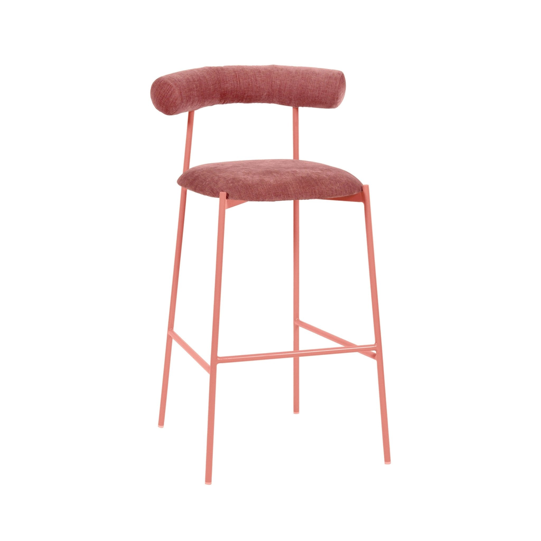 Liliana Mauve Performance Velvet Bar Stool Stools| TOV