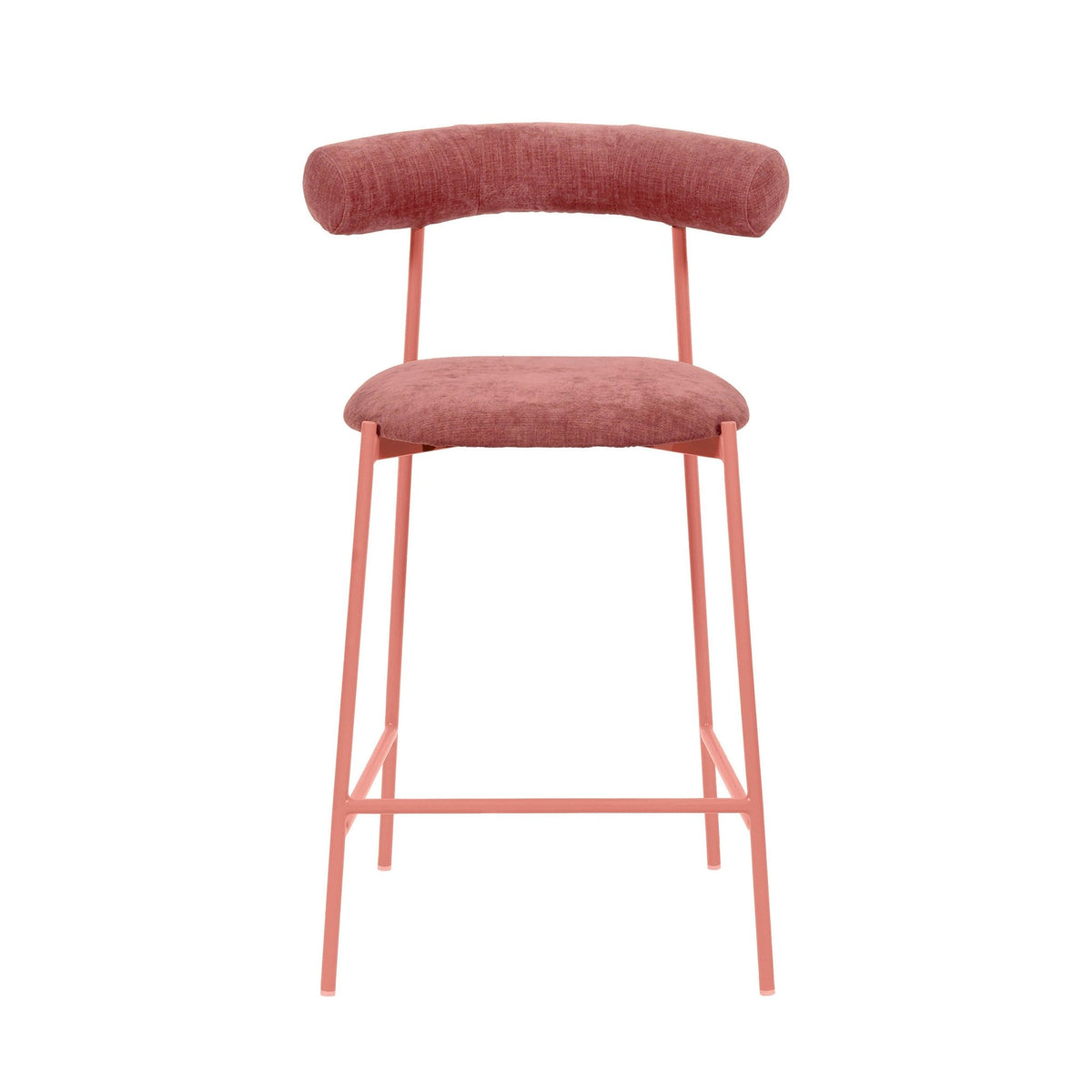 Liliana Mauve Performance Velvet Counter Stool Stools| TOV