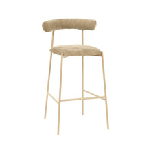Liliana Taupe Performance Velvet Bar Stool