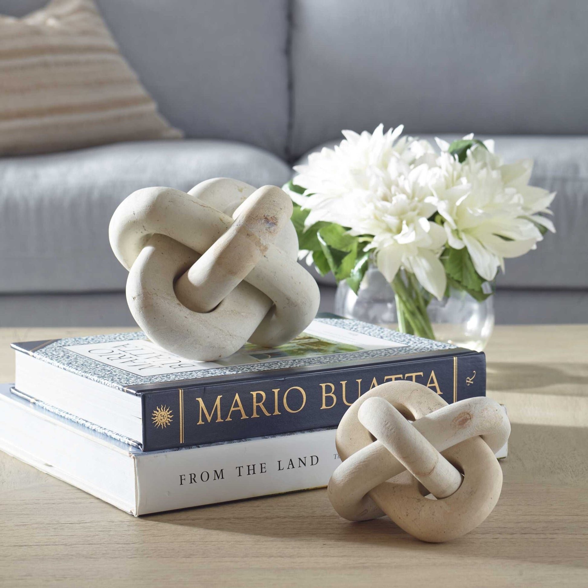 Limestone Link Sculptures, S/2 Table Decors| Uttermost