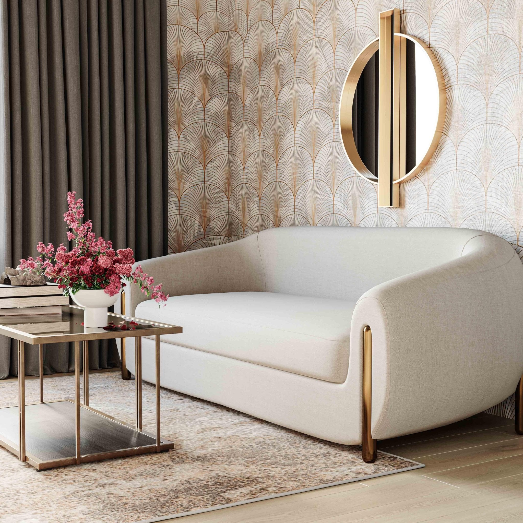 Lina Grey Textured Linen Sofa Sofas & Loveseats| TOV