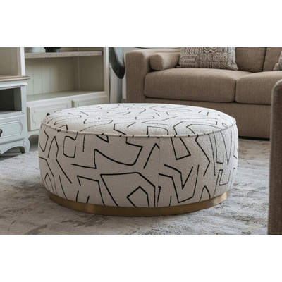 Linen Ottoman W91xH36cm - Al Rugaib Furniture