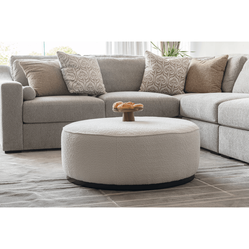 Linen Ottoman W91xH36cm - Al Rugaib Furniture