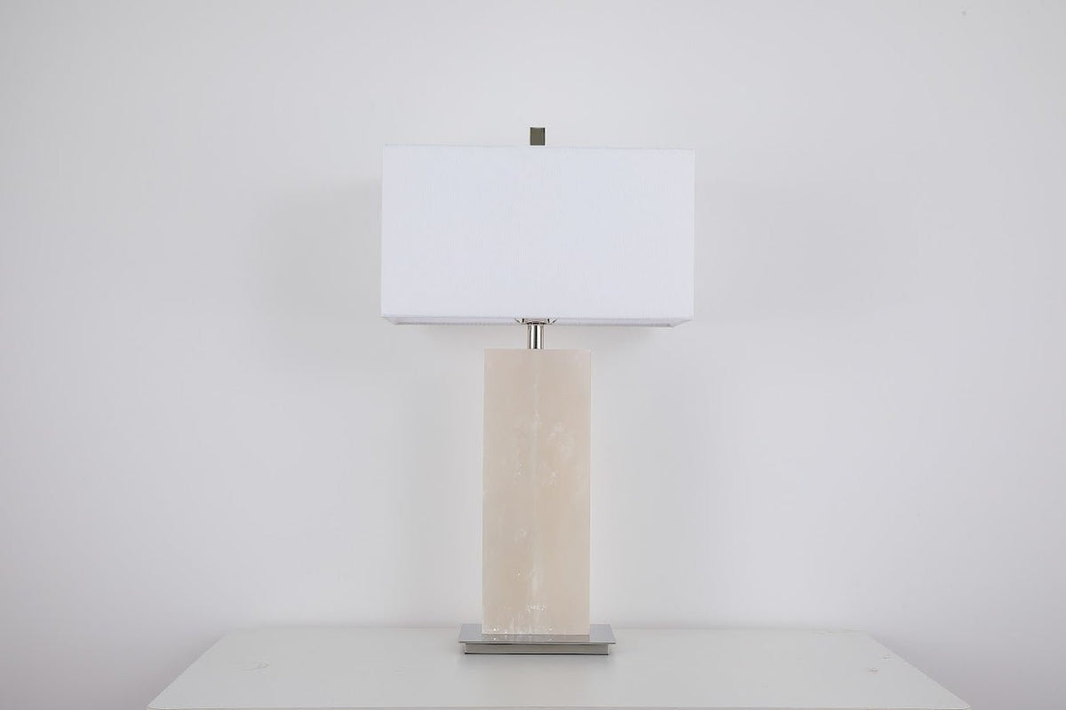Luma Stone Alabaster Cream Table Lamp Table Lamps| Roots Furniture