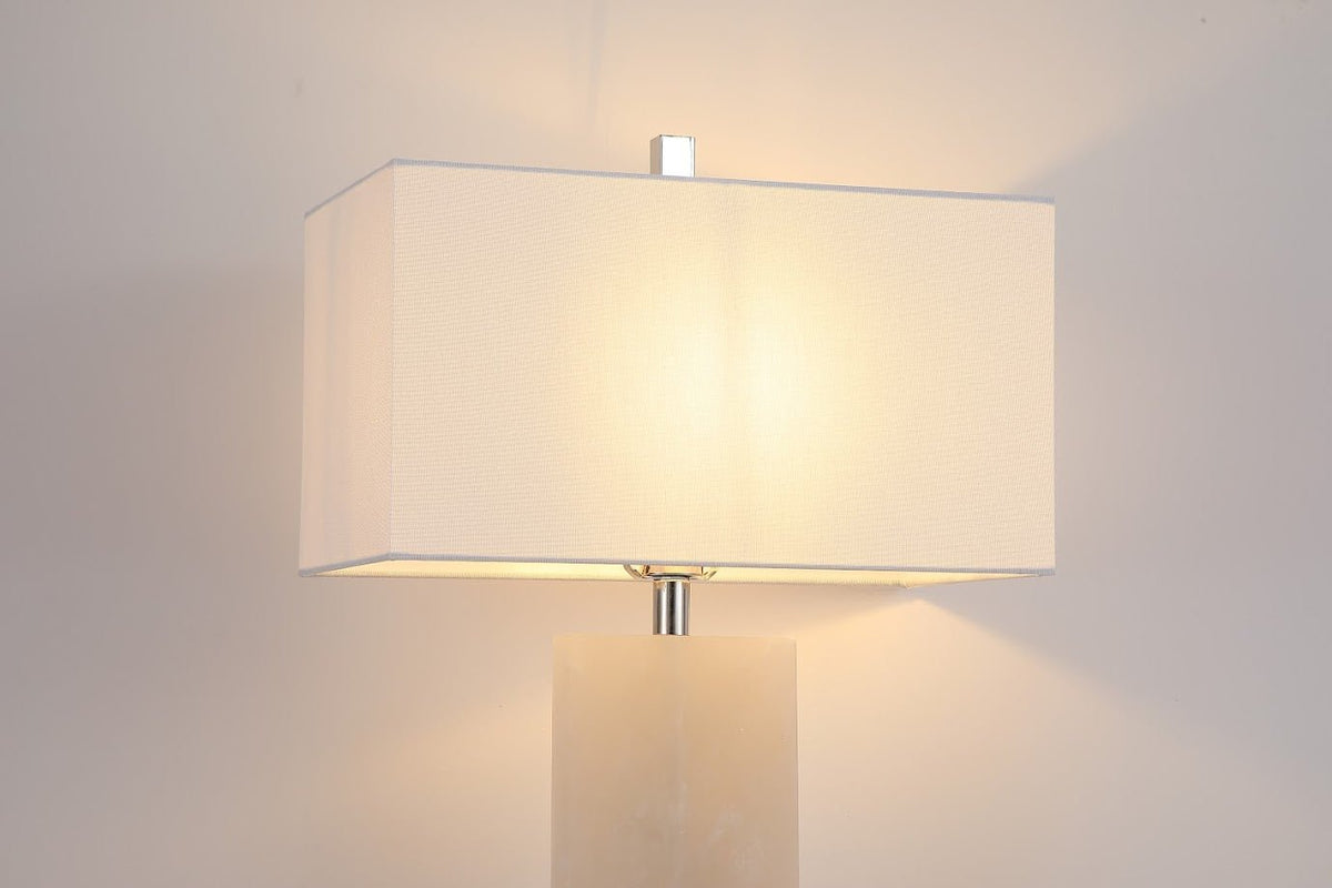 Luma Stone Alabaster Cream Table Lamp Table Lamps| Roots Furniture