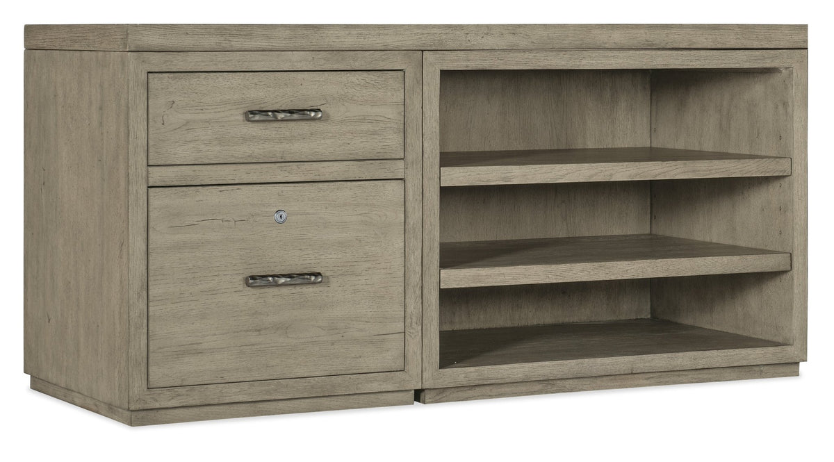 Linville Falls 60" Credenza with File and Open Desk Cabinet TV Units| Hooker
