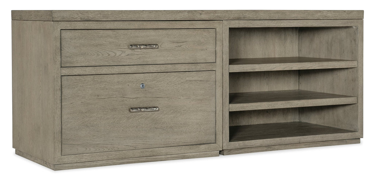 Linville Falls 72" Credenza with Lateral File and Open Desk Cabinet TV Units| Hooker