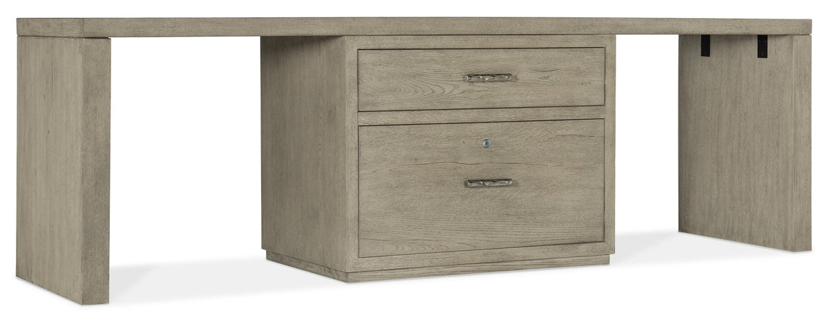 Linville Falls 96" Desk with Centered Lateral File Office Desks| Hooker