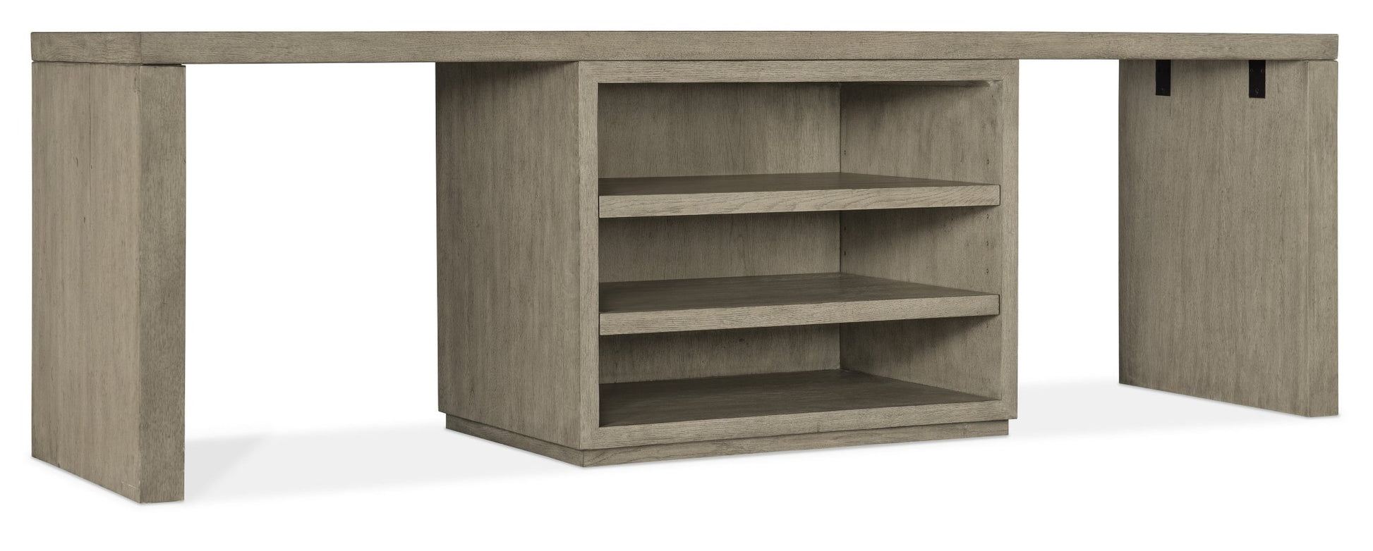 Linville Falls 96" Desk with Centered Open Desk Cabinet Office Desks| Hooker