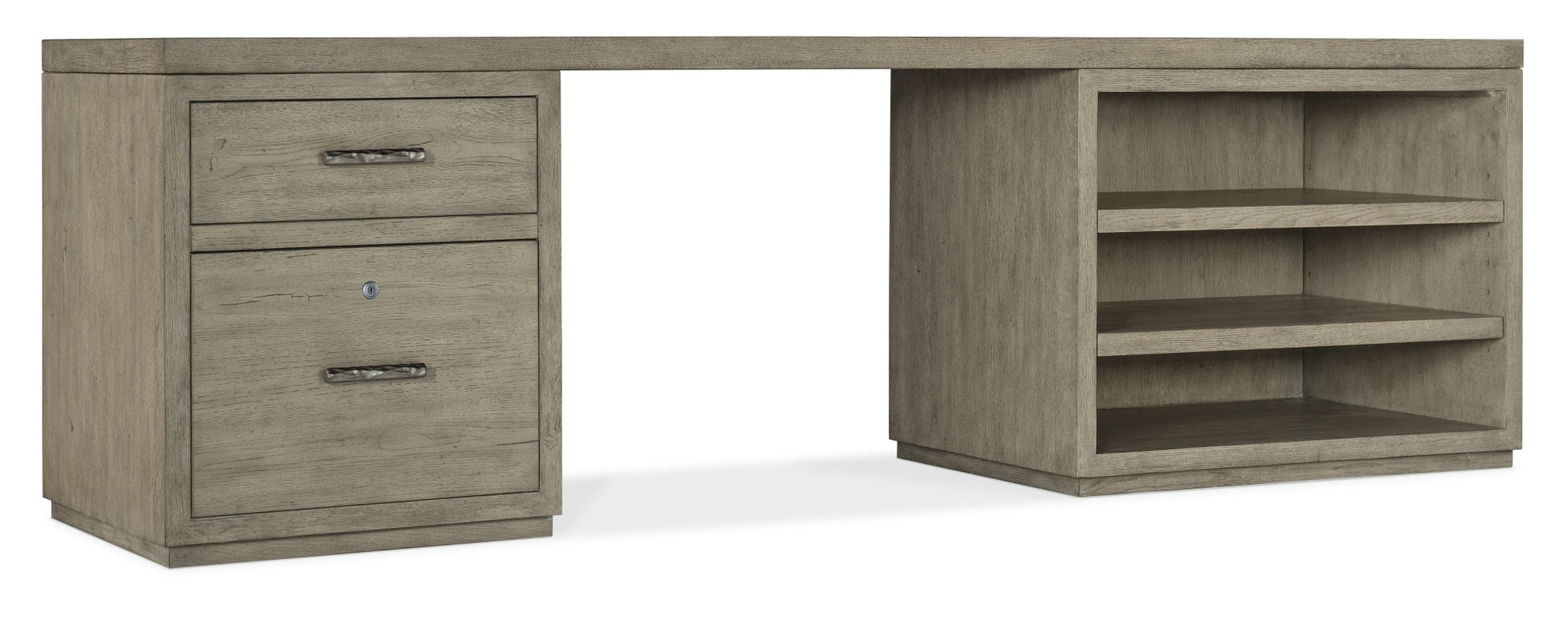 Linville Falls 96" Desk with One File and Open Desk Cabinet Office Desks| Hooker