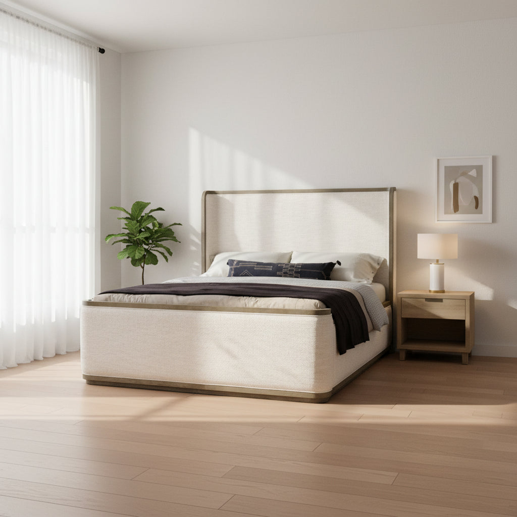Linville Falls Boones Cal King Upholstered Shelter Bed Beds| Hooker