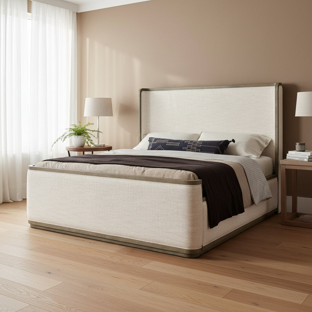 Linville Falls Boones Queen Upholstered Shelter Bed Beds| Hooker