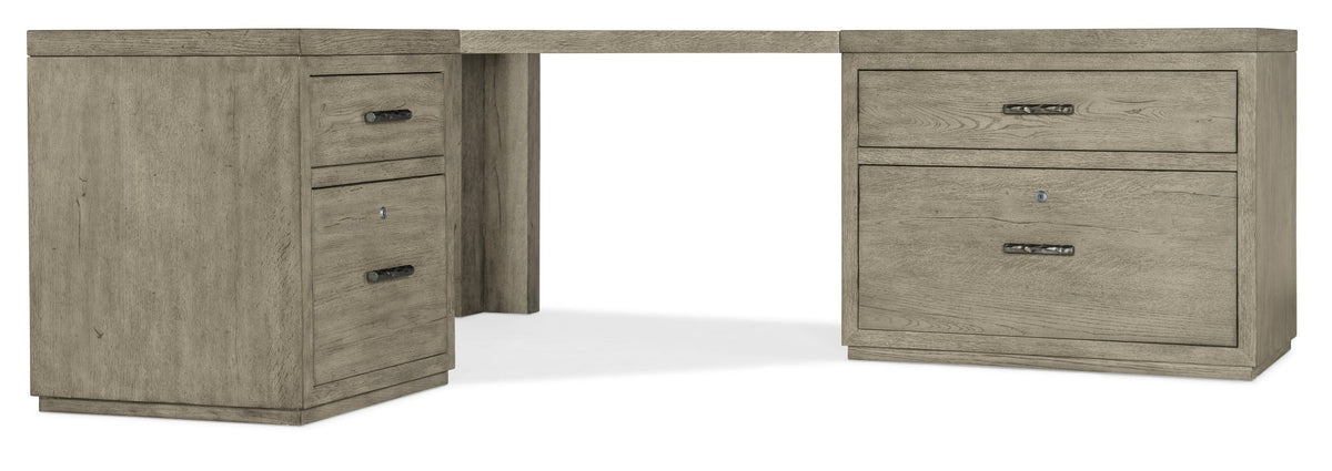Linville Falls Corner Desk with File and Lateral File Office Desks| Hooker