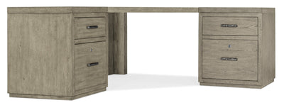 Linville Falls Corner Desk with Two Files - Al Rugaib Furniture