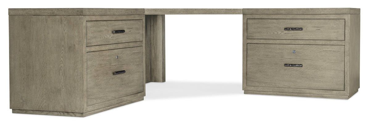 Linville Falls Corner Desk with Two Lateral Files Office Desks| Hooker