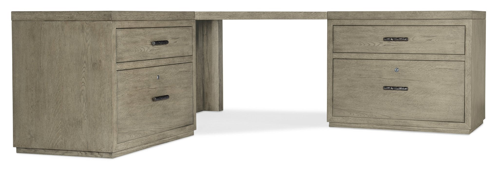 Linville Falls Corner Desk with Two Lateral Files Office Desks| Hooker